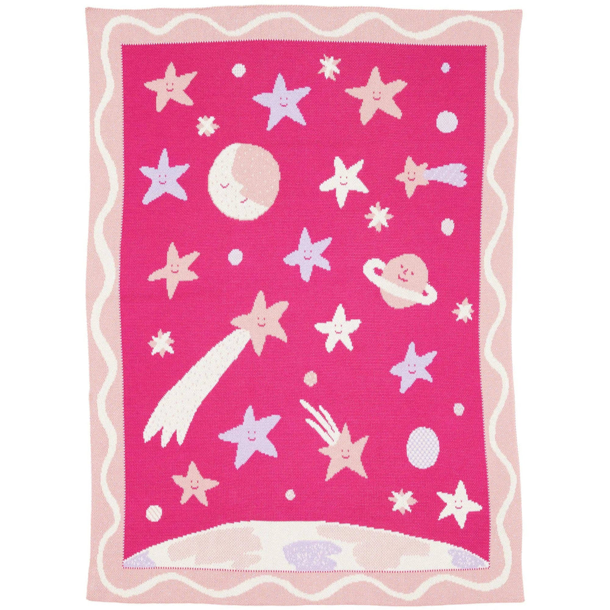 Night Sky - Knit Baby & Kid's Blanket - Cotton - Made in USA: Deep Space in Organic Cotton