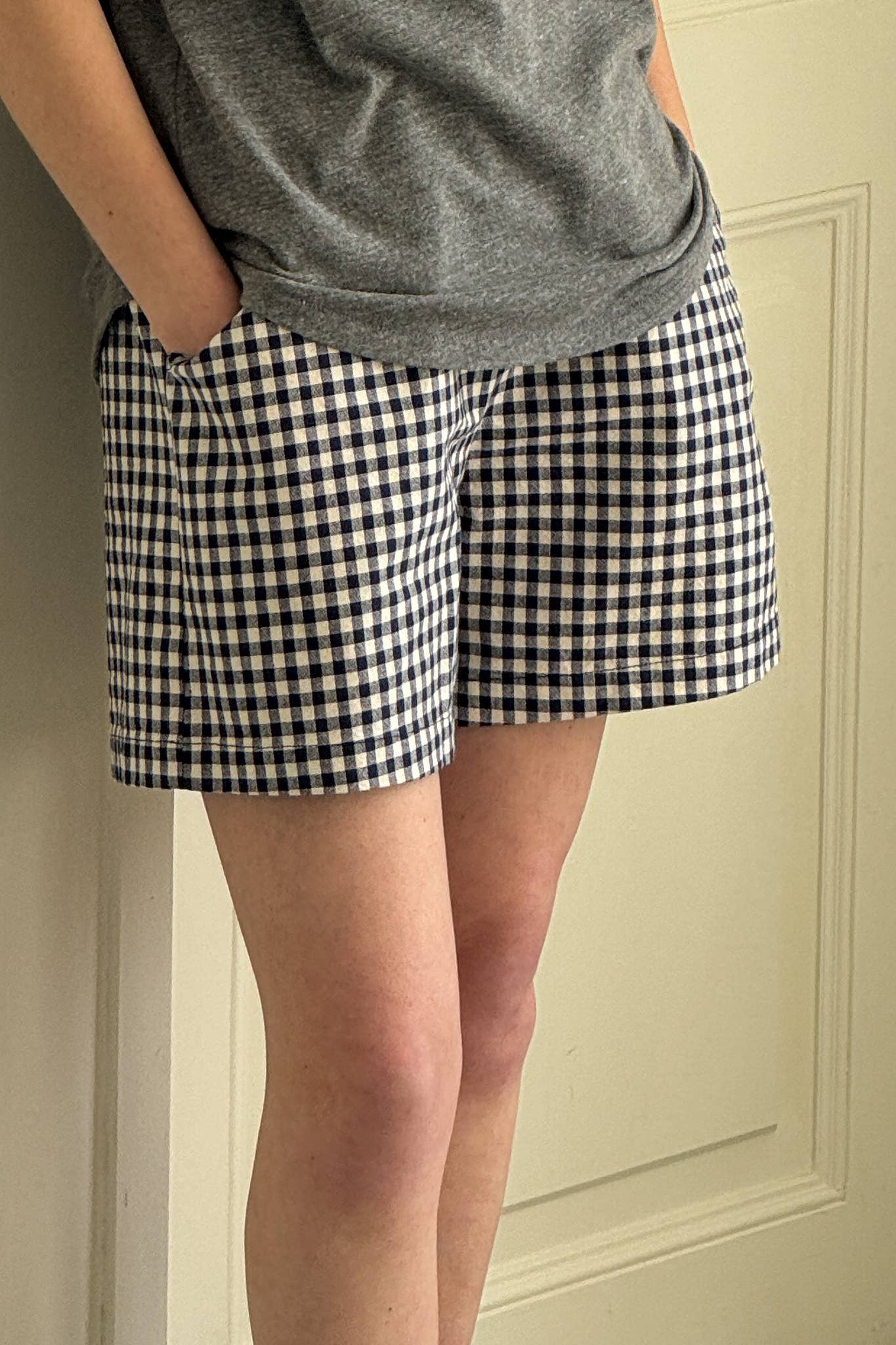 City Shorts Red Gingham