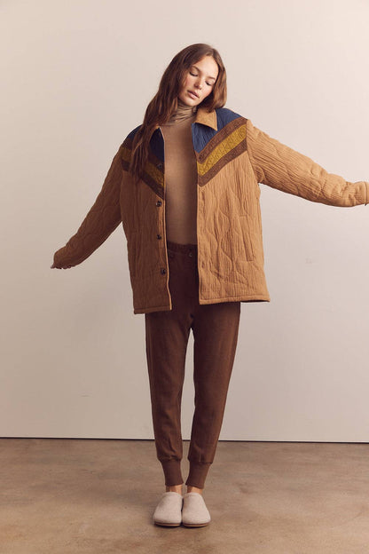 Cotton Bomber Jacket: Coco / Colorblock
