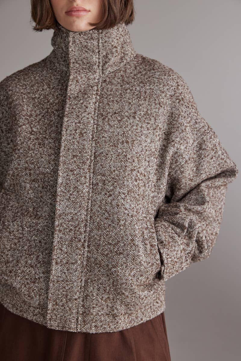 Wool Blend  Bomber Jacket