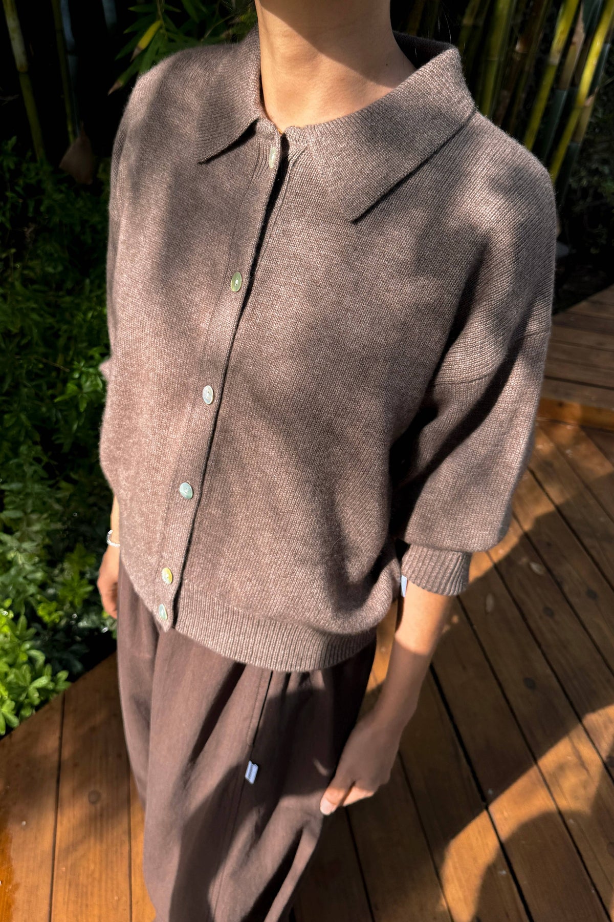 Lou Cashmere Cardigan Oatmeal