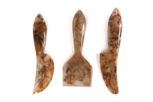 Resin Cheese Knife, Brown (Set of 3)  - 6 Inches