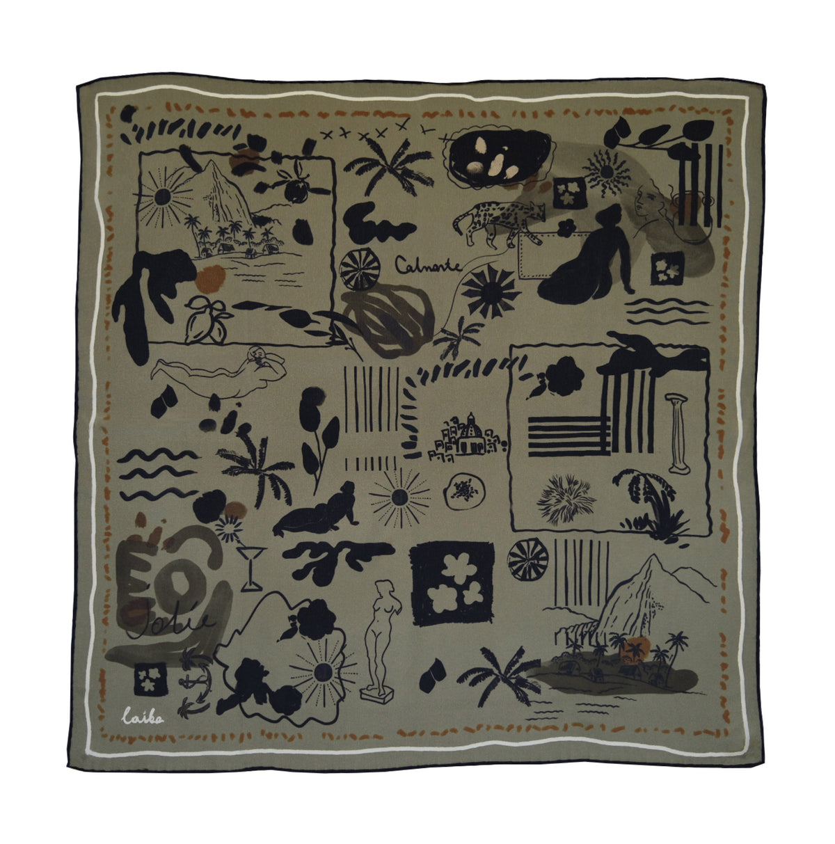 Fern Silk Scarf