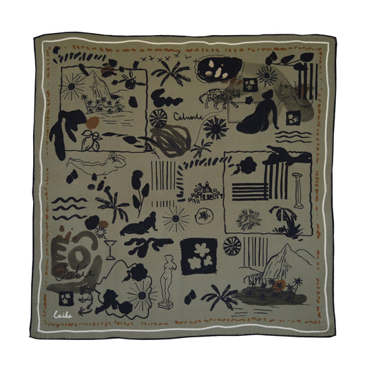 Fern Silk Scarf