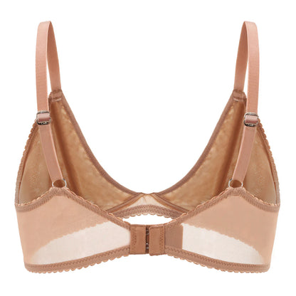 Cristal Wireless Pocketed Tiger Leavers Lace Bralette