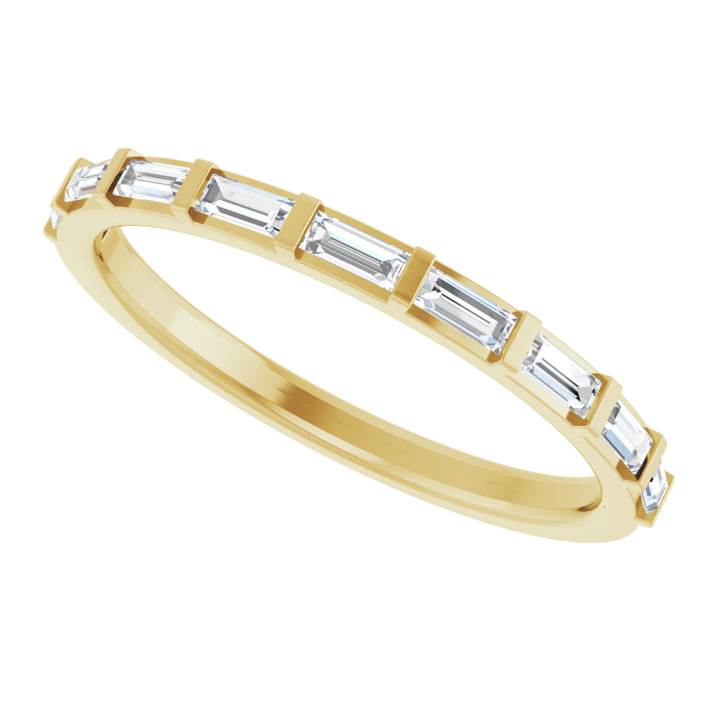 14K Baguette Diamond Half Eternity Ring