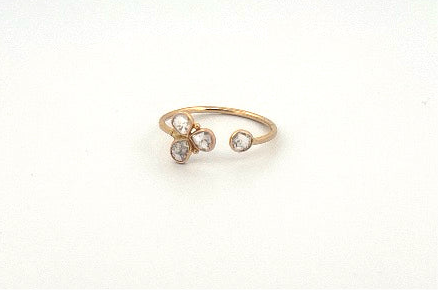 Rose Cut Diamond Cluster Ring 7.25