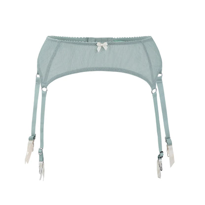 Ina Tartan Leavers Lace Garter Belt