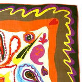 PAISLEY KHAKI WOOL SCARF