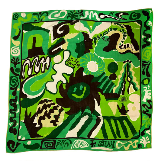 TEMPO GREEN WOOL SCARF