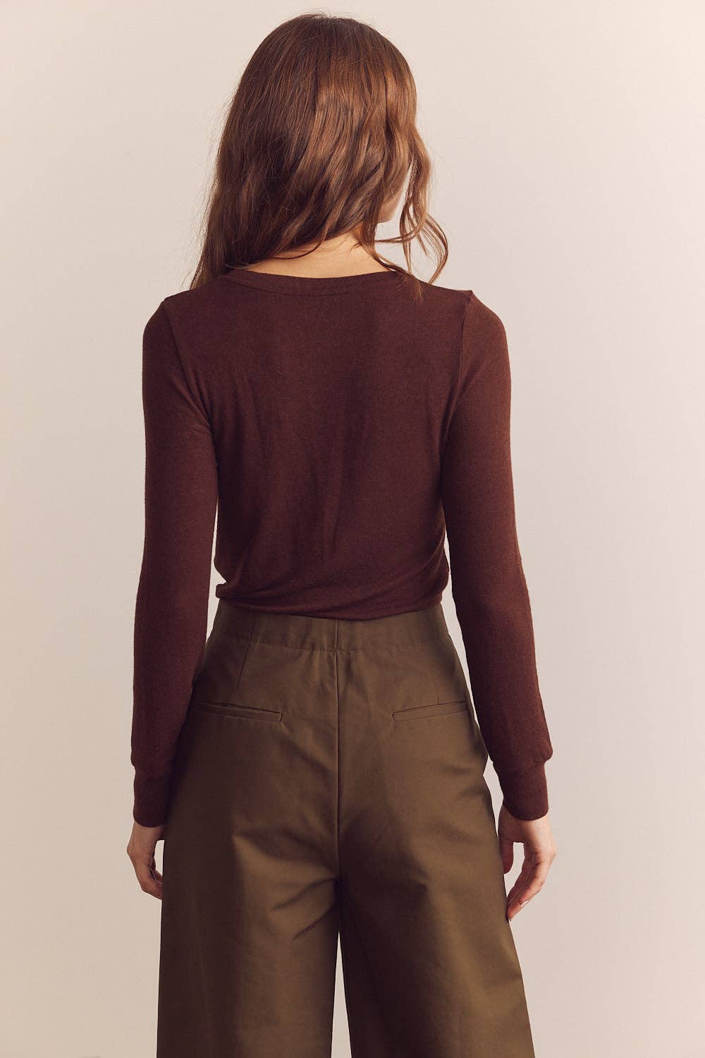 Pleated cotton trousers: Forest / Solid