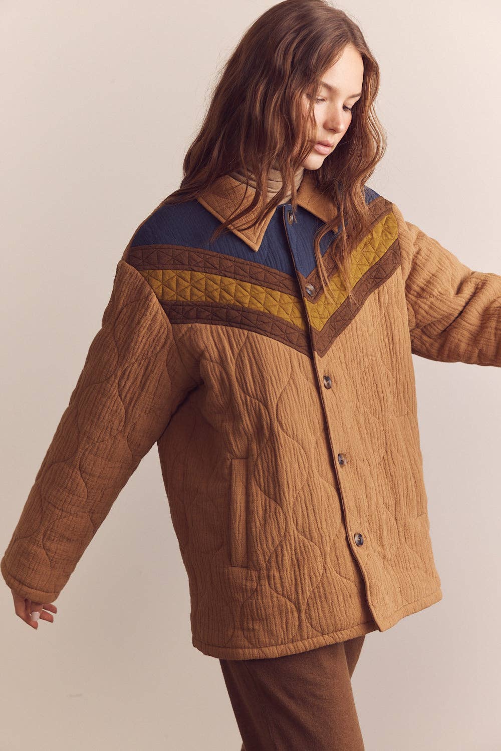 Cotton Bomber Jacket: Coco / Colorblock