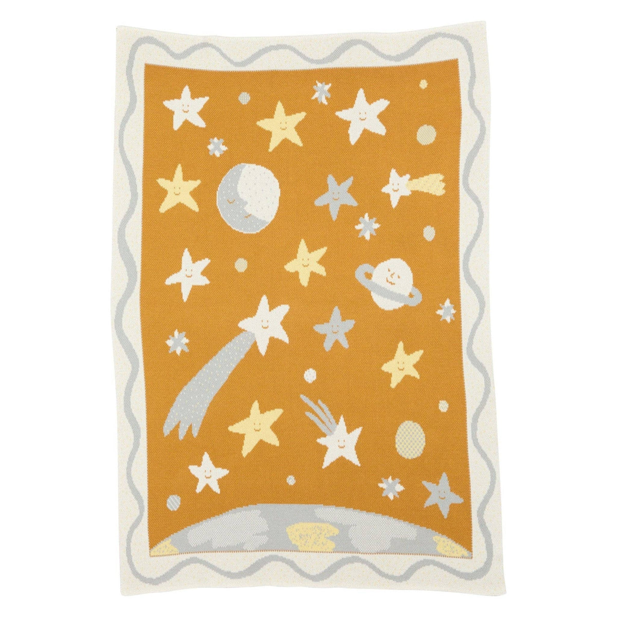 Night Sky - Knit Baby & Kid's Blanket - Cotton - Made in USA: Deep Space in Organic Cotton