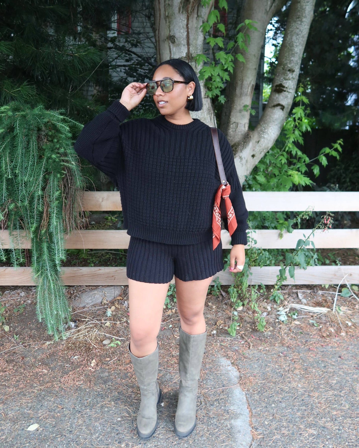 Delčia: 100% Cotton Black Sweater : S