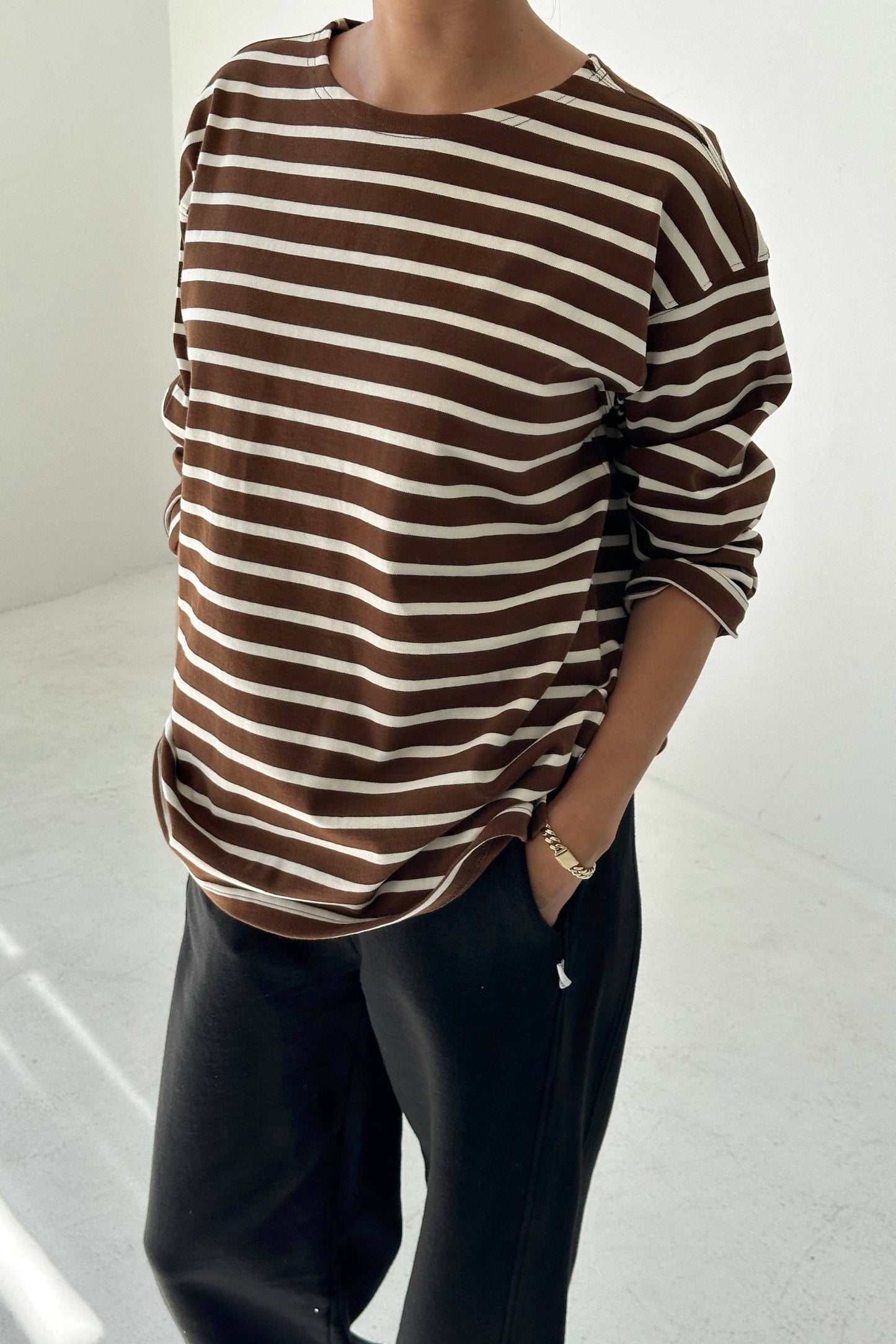 Marseille Top Blue Stripe On Cream