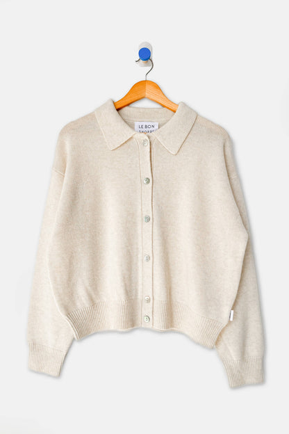Lou Cashmere Cardigan Oatmeal