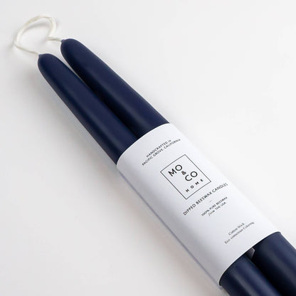 10" & 14" - 100% Beeswax Dipped Candles | Midnight Blue: 10 Inch