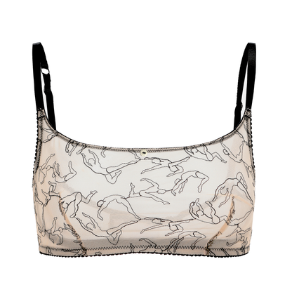 Karla Scoop Neck Everyday Swiss Embroidery Bralette