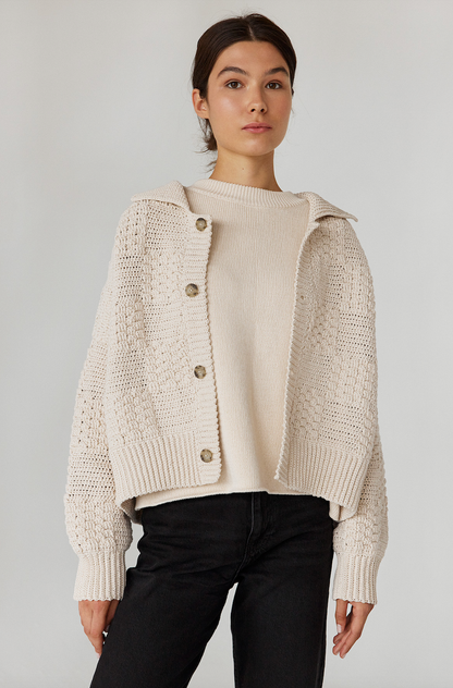 Prietema Jacket: Oat Milk / One Size