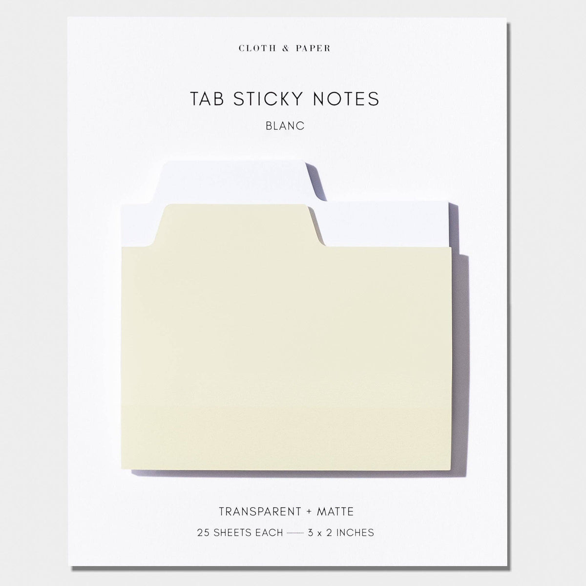 Blank Tab Sticky Note Set: Sand