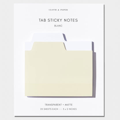 Blank Tab Sticky Note Set: Sand