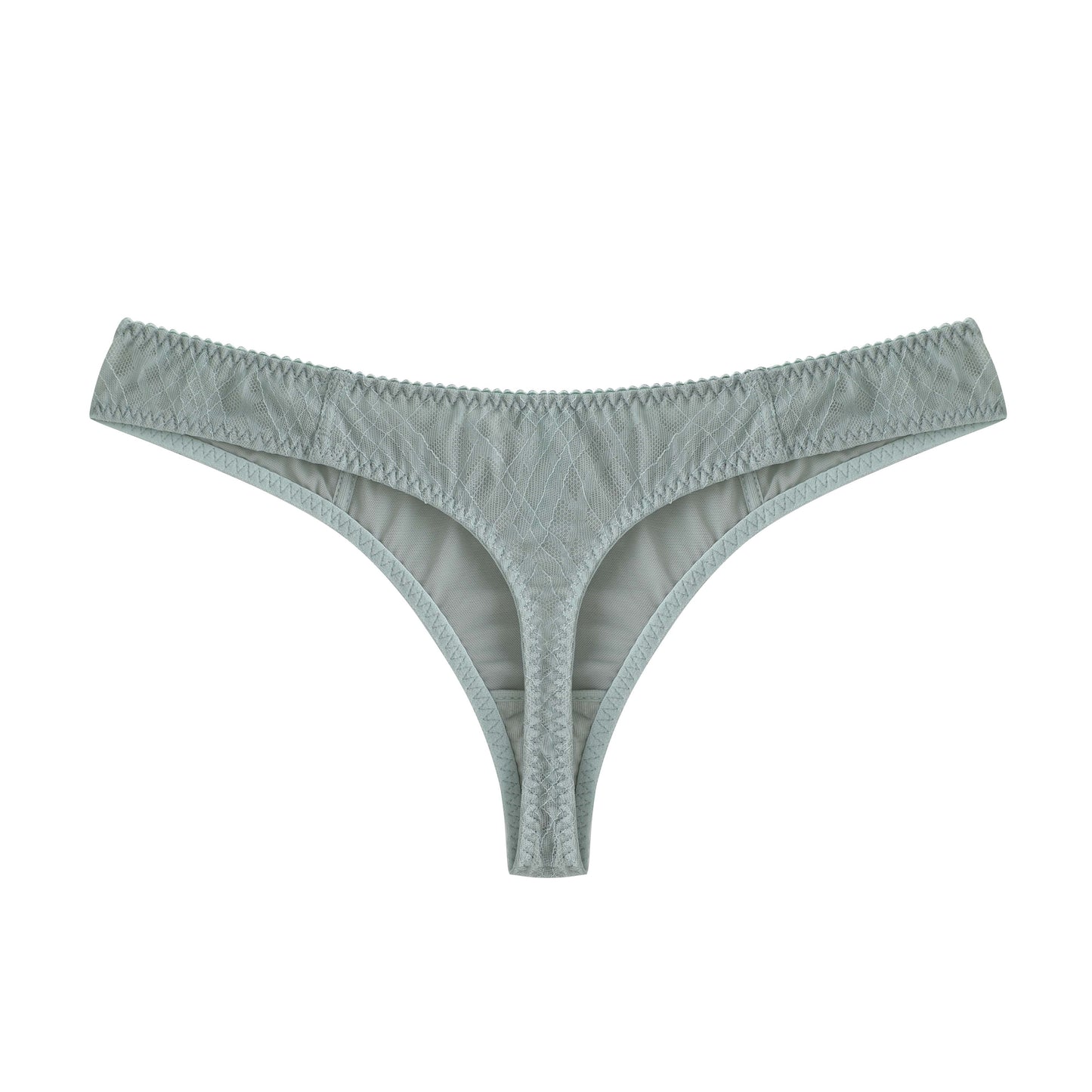 Ina Tartan Leavers Lace Thong: XS