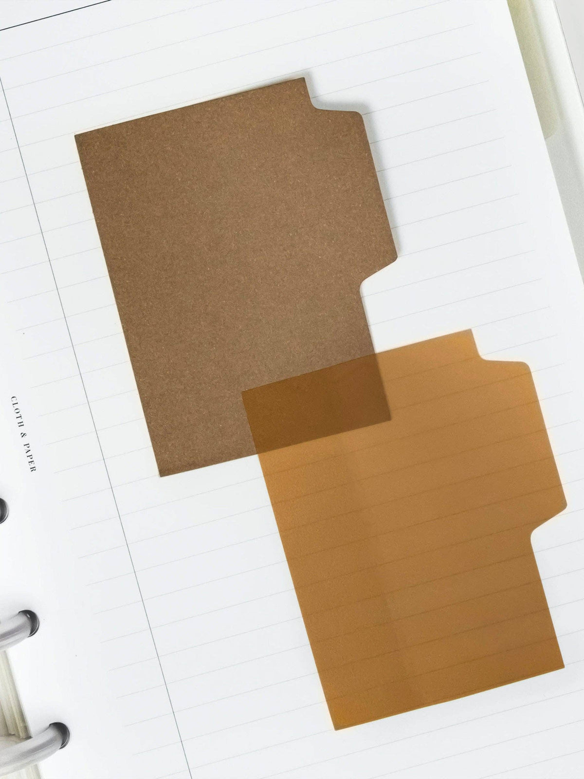 Blank Tab Sticky Note Set: Sand