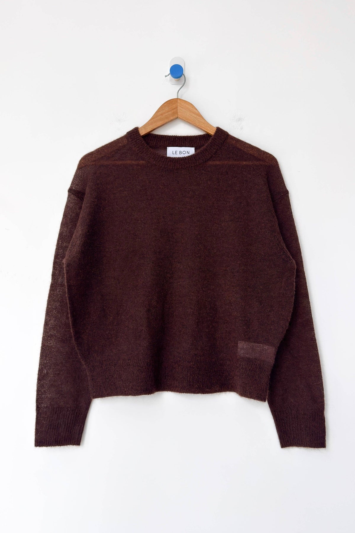 Cecile Crew Neck Mohair Sweater Charcoal