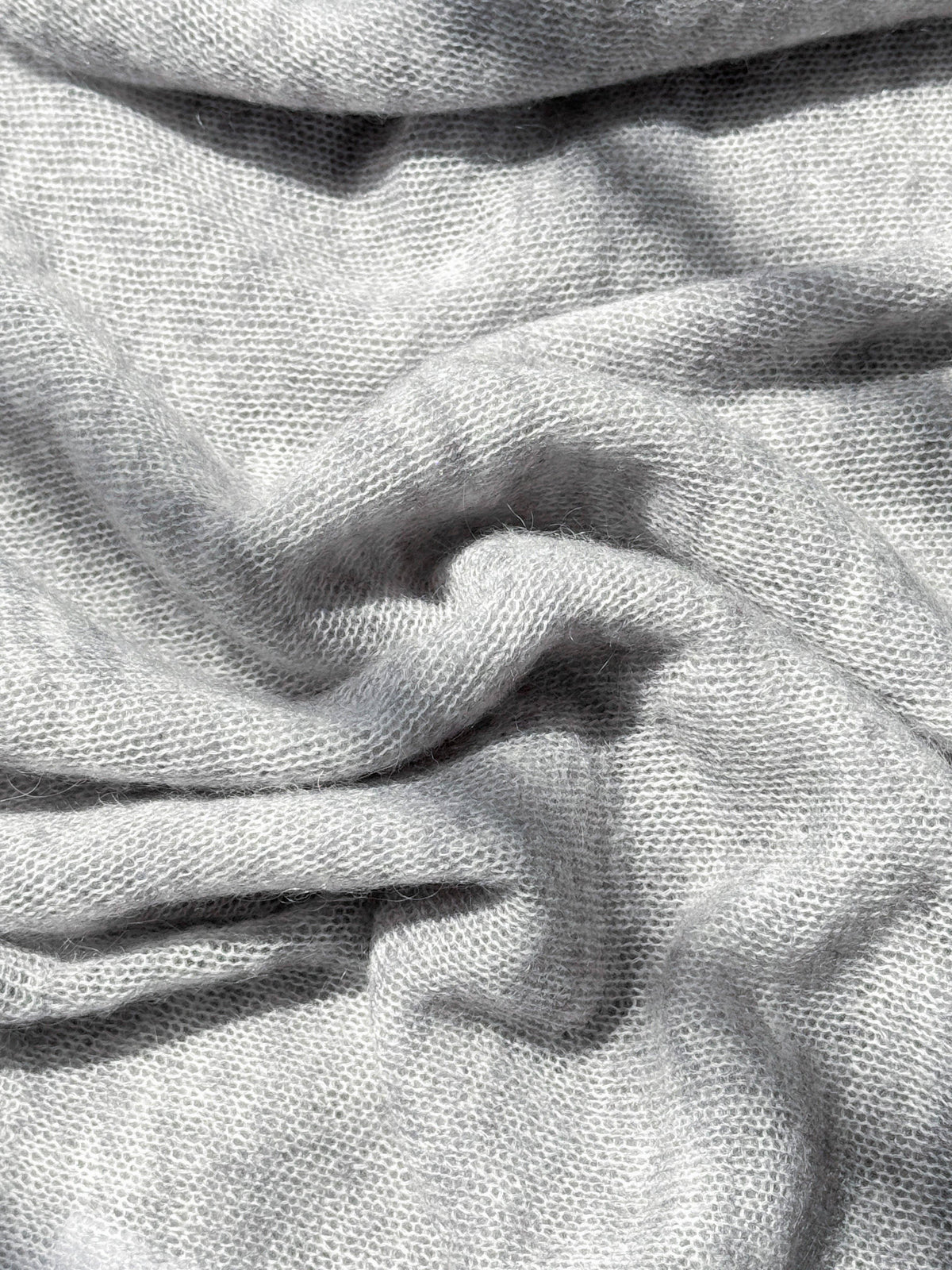 Matthew V-Neck Mohair Sweater Icy Grey