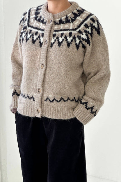 Alpaca Cabin Cardigan Beige