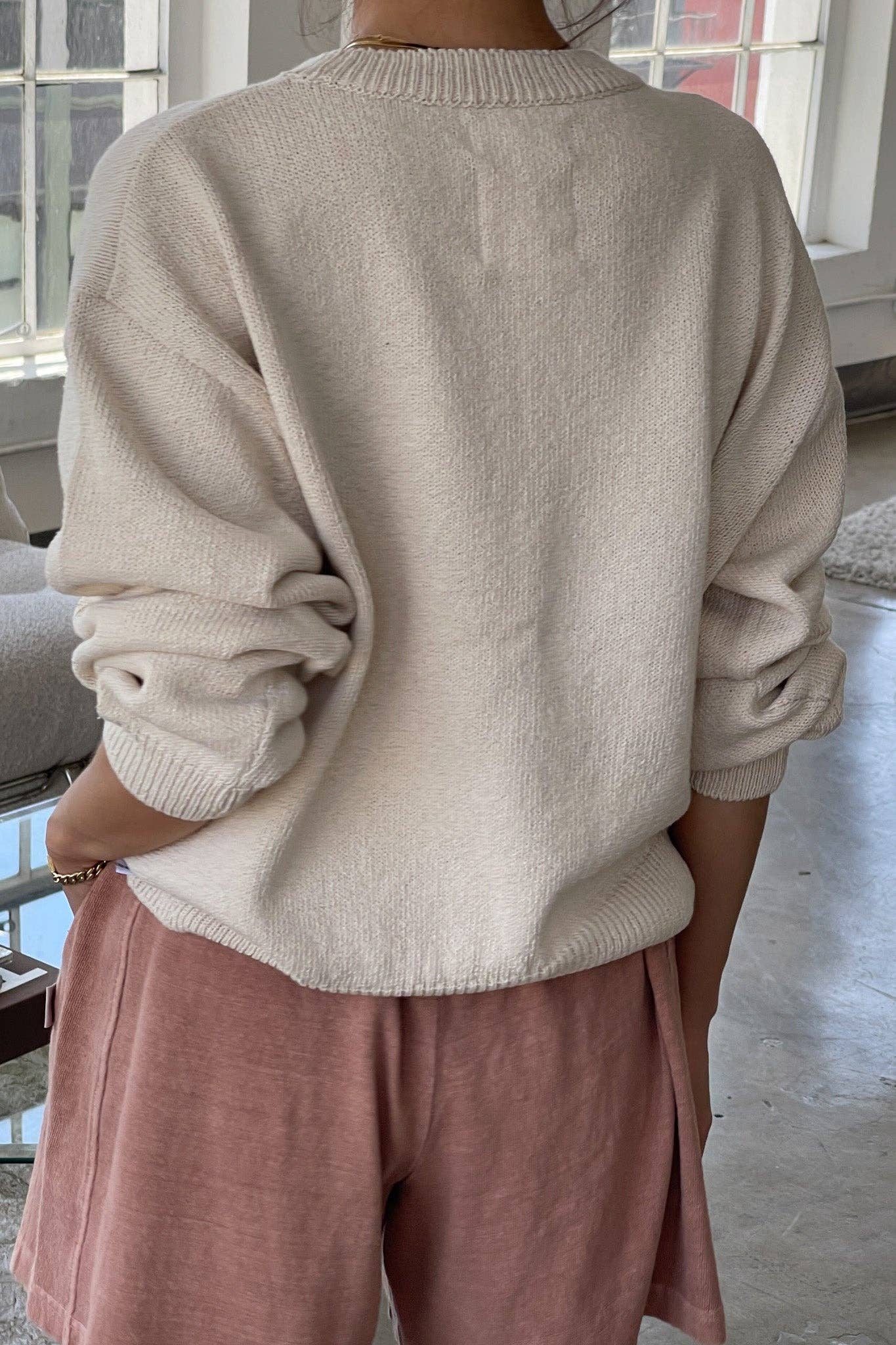 Milo Cotton Sweater in Red