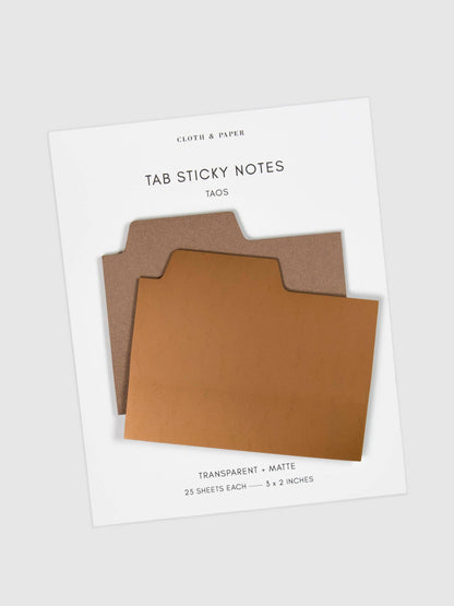 Blank Tab Sticky Note Set: Sand