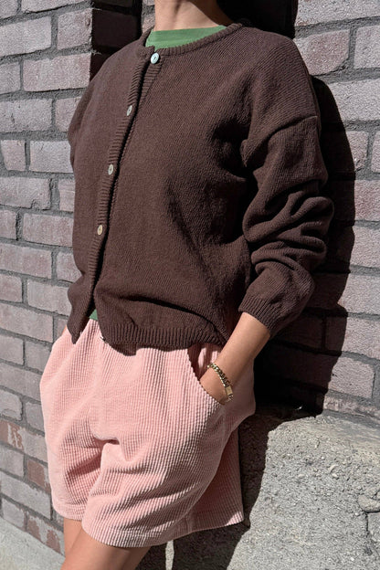 Cotton Leila Cardigan Brown