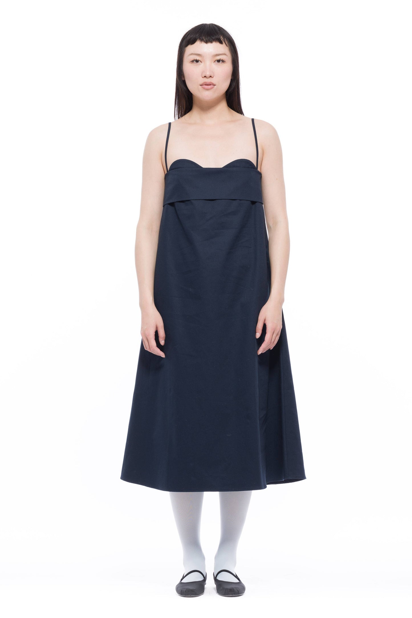 Verona Dress 3.0 Long - Organic Cotton Twill: Stone