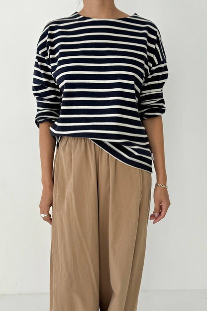 Sailor Top COFFEE STRIPE