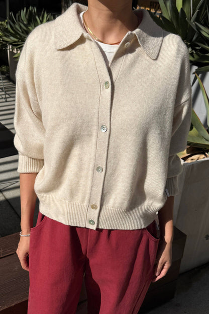 Lou Cashmere Cardigan Oatmeal