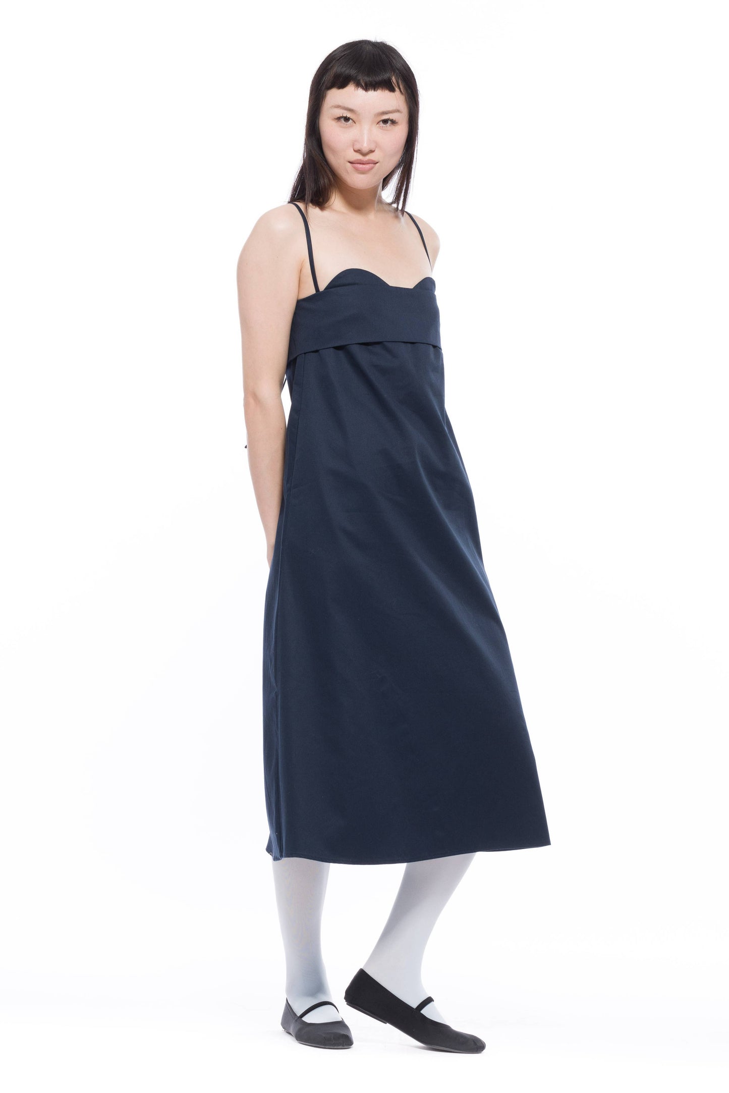 Verona Dress 3.0 Long - Organic Cotton Twill: Stone