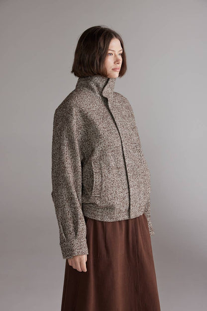 Wool Blend  Bomber Jacket