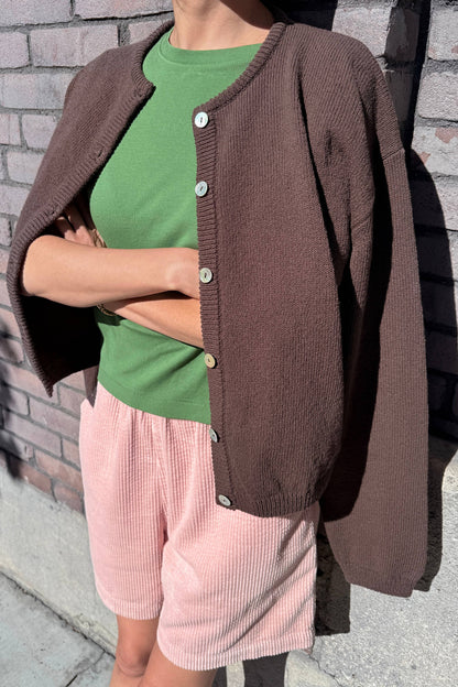 Cotton Leila Cardigan Brown