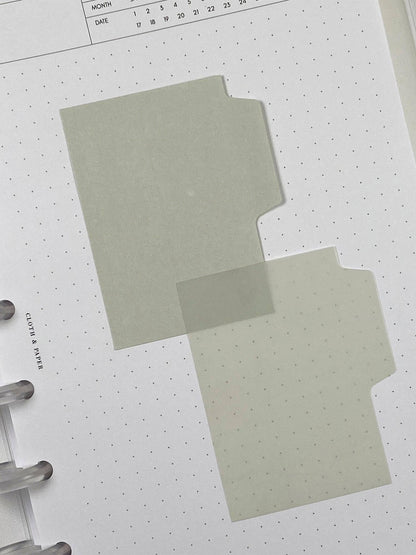 Blank Tab Sticky Note Set: Sand
