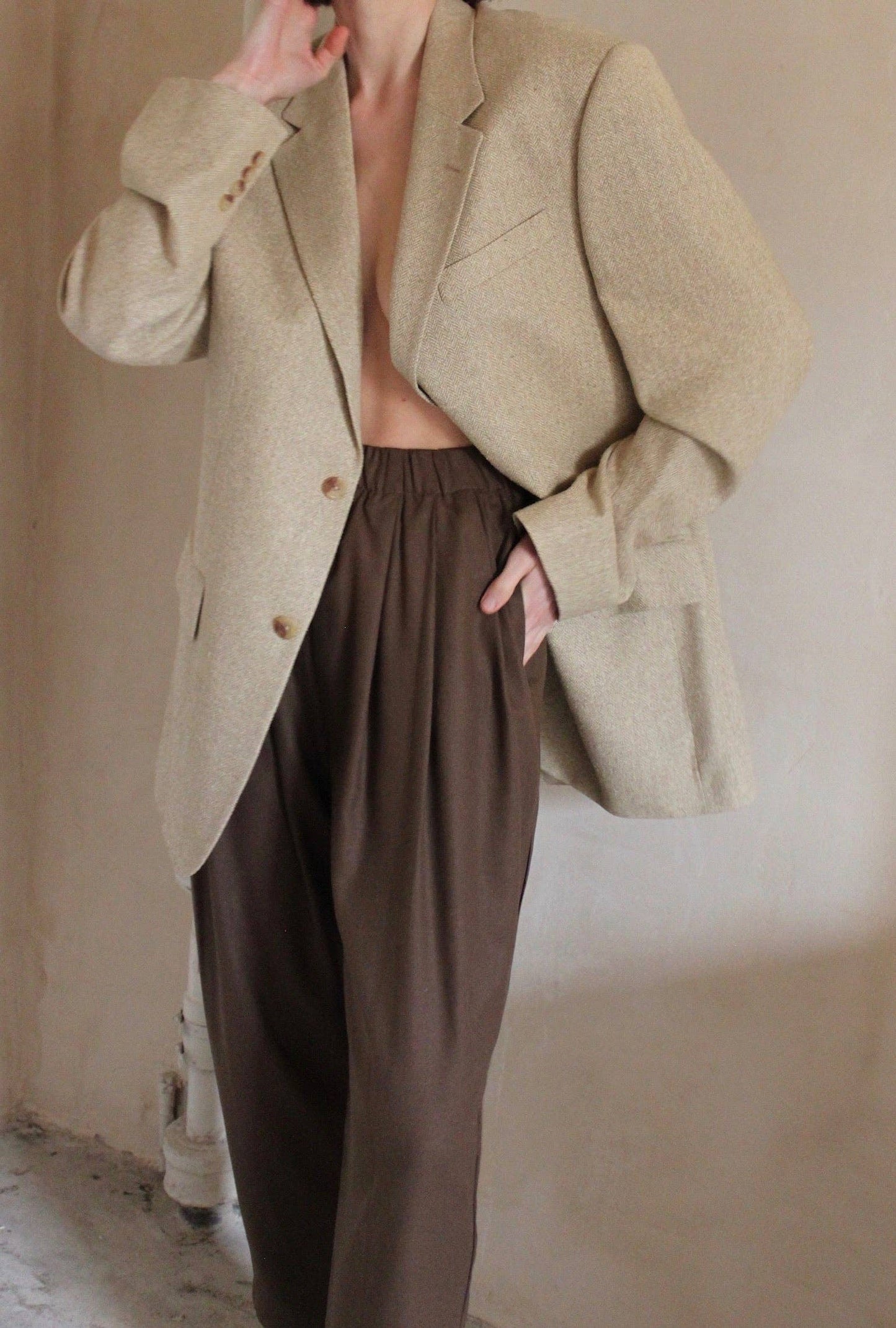 Lena Silk Canvas Pant: Black / S / 26"