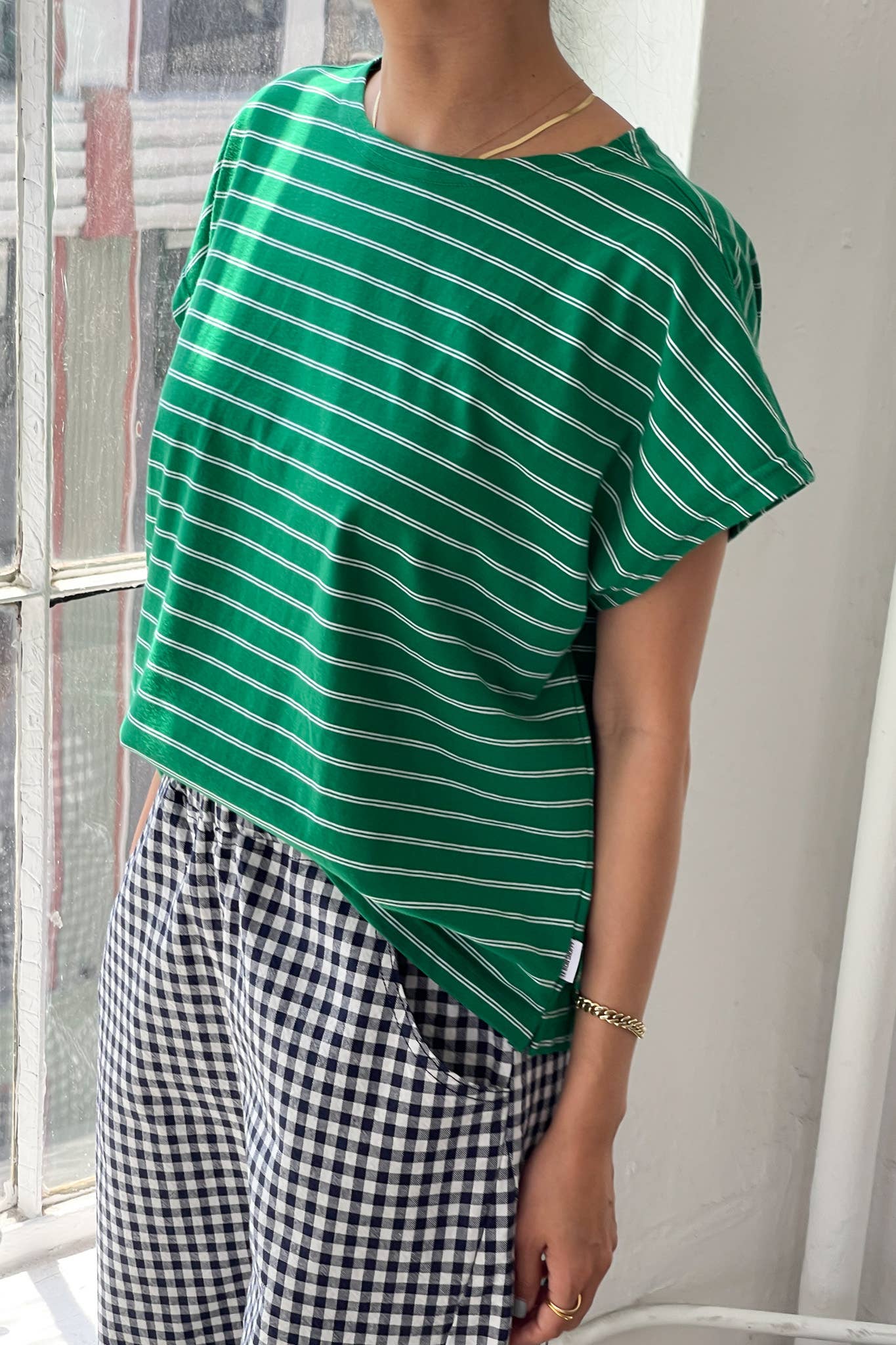 Chérie Tee Green / White