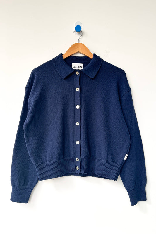The Club Cardigan navy