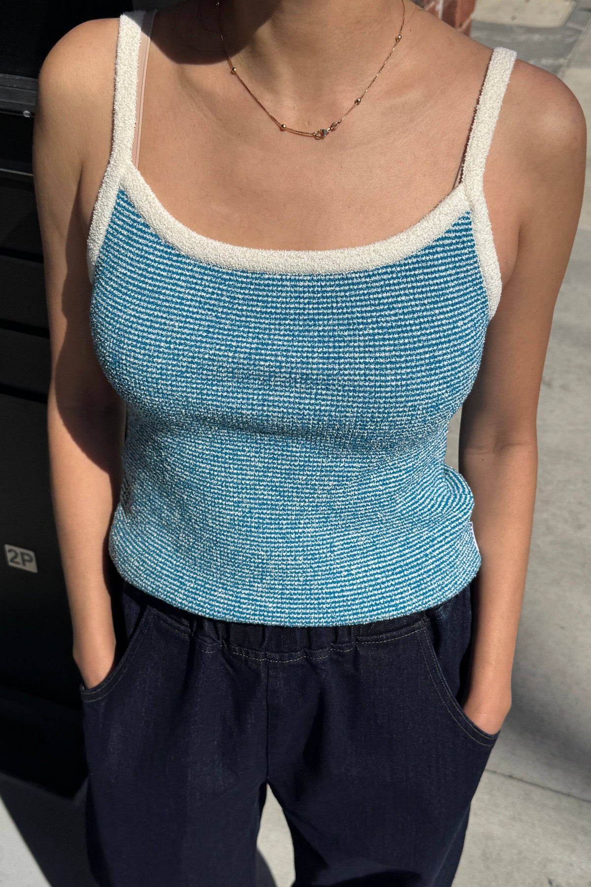 Lily Sweater Cami BLUE STRIPE