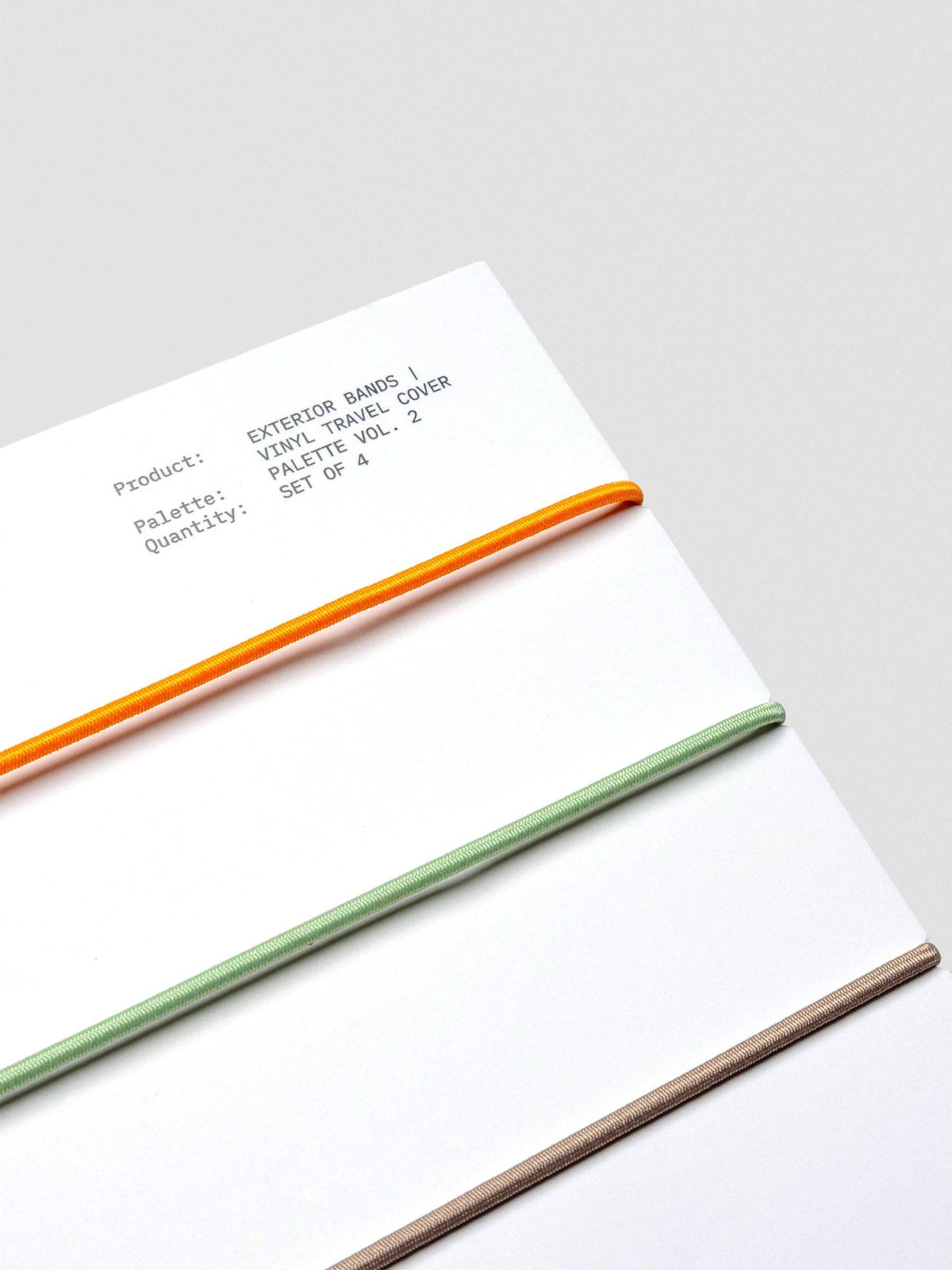 Exterior Bands | Vinyl Travel Cover: Bordeaux, Rouge, White, & Olive