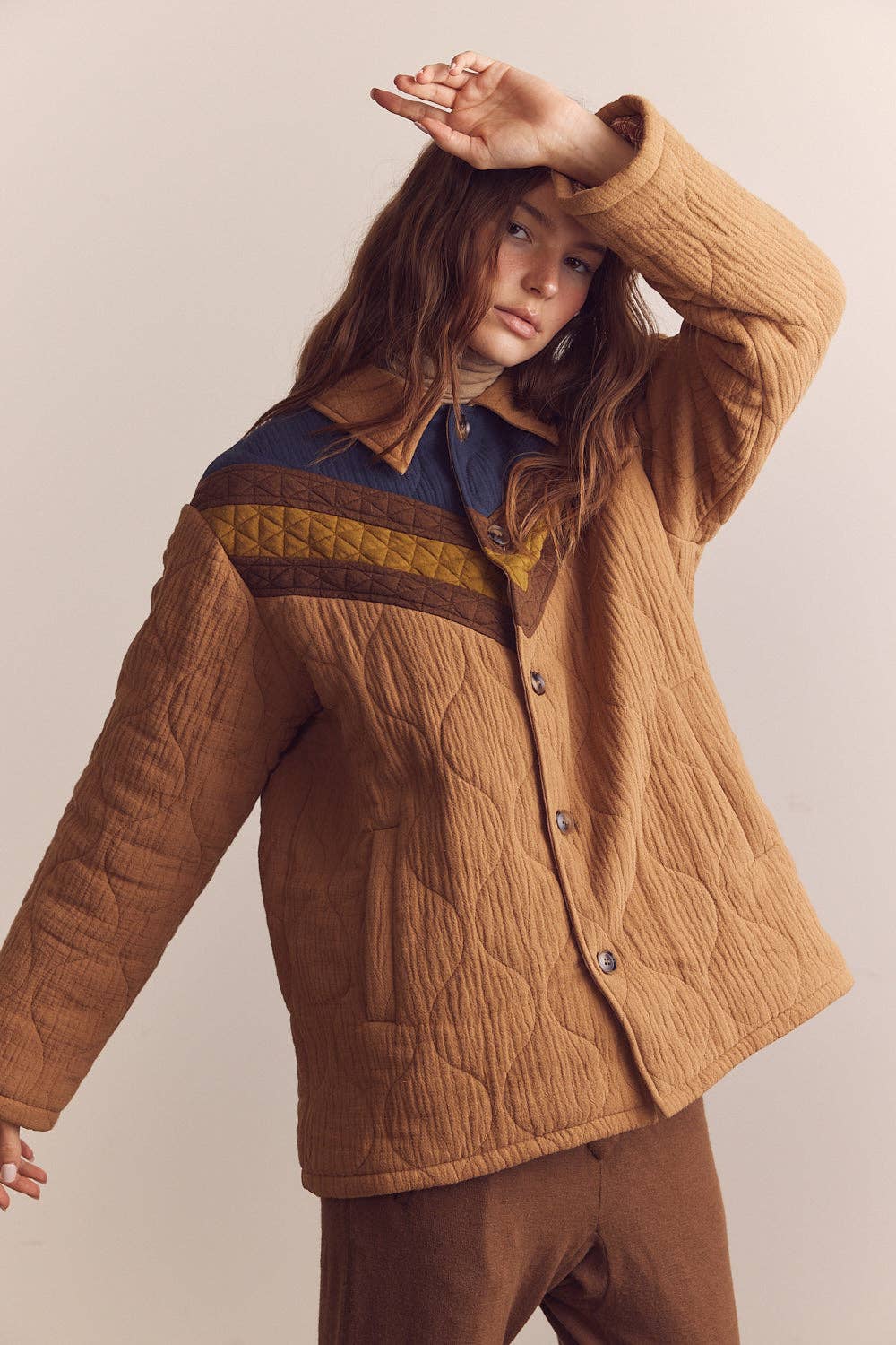 Cotton Bomber Jacket: Coco / Colorblock