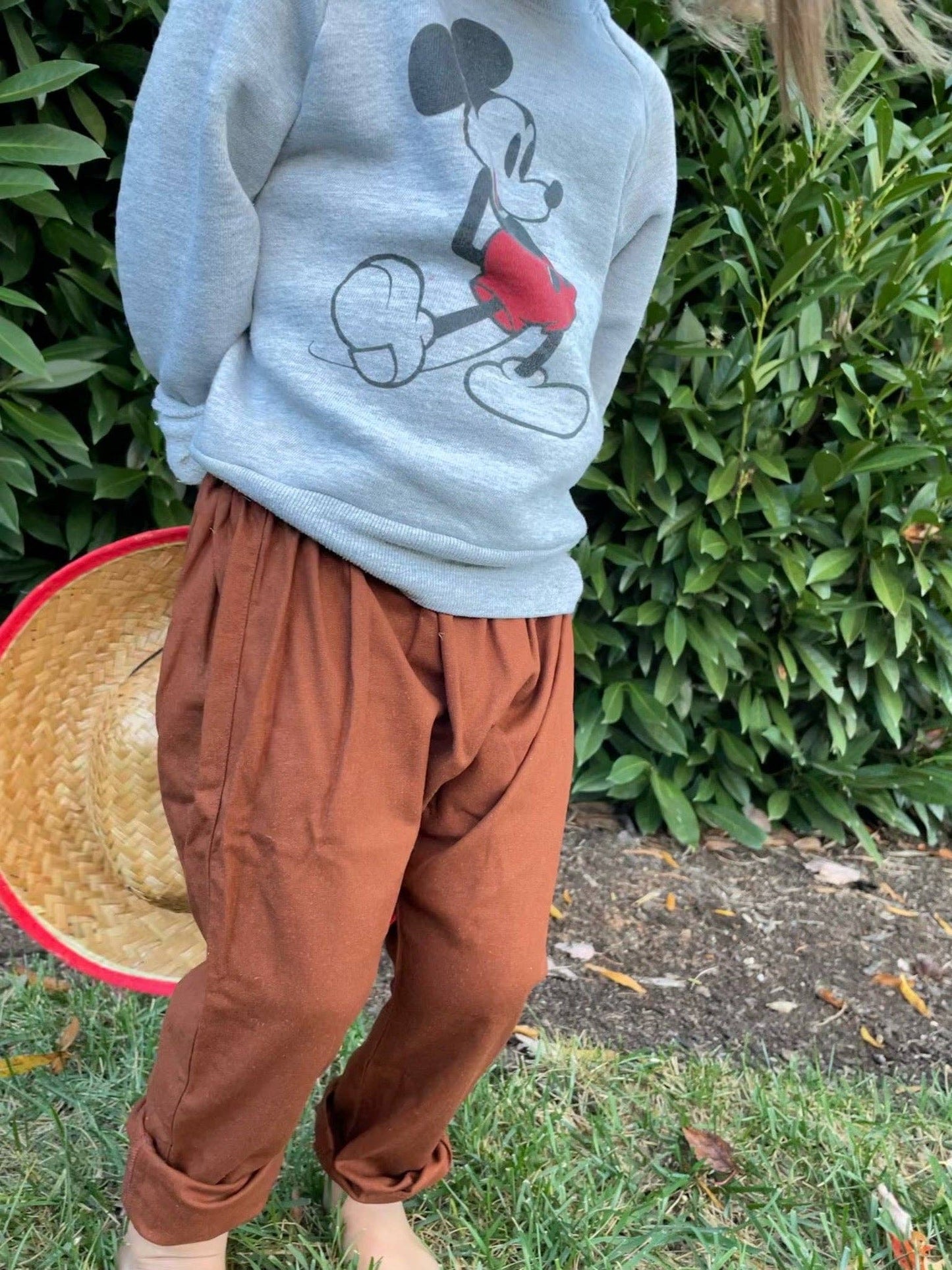 Mini Scooter Raw Silk Harem Pant: Black / 4-5 T