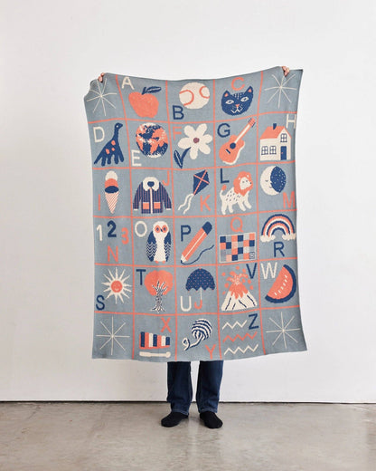 ABC - Knit Baby & Kid's Blanket - Cotton - Made in USA: Sandbox in Organic Cotton