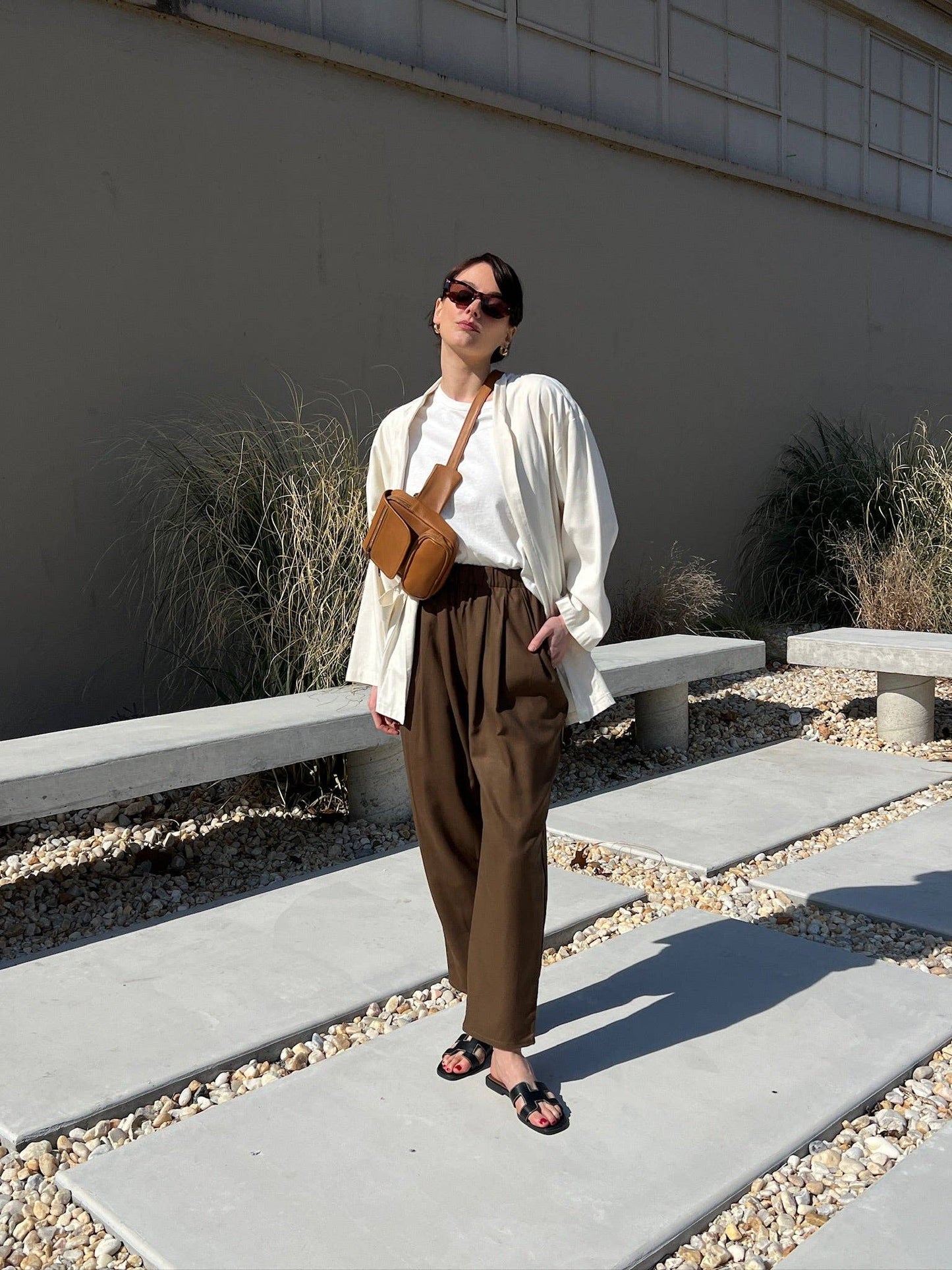 Lena Silk Canvas Pant: Black / S / 26"
