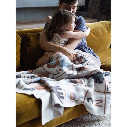 ABC - Knit Baby & Kid's Blanket - Cotton - Made in USA: Sandbox in Organic Cotton